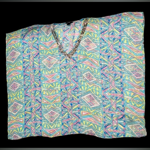 FOREVER 21  sequin neck butterfly sleeve swimsuit coverup women’s size OS - Picture 9 of 12